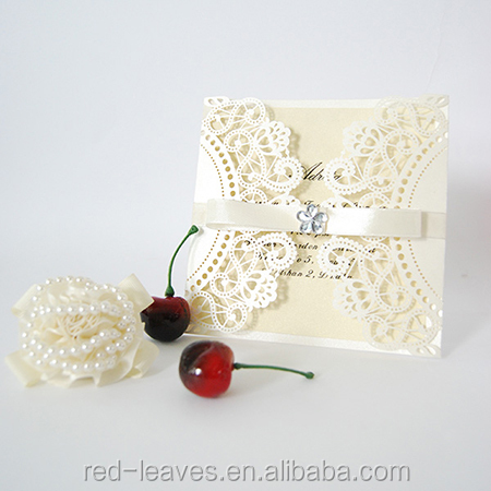 Laser cut royal wedding card invitation custom design