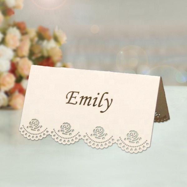 Pearly white heart on table shimmer name card place card table number decoration for baptism communion wedding birthday party