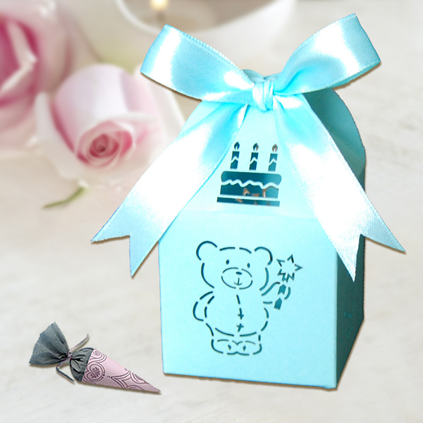 Popular paper baby shower birthday candy box
