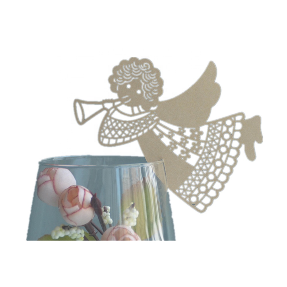 Pearly white greets on wineglass shimmer name card place card table number decoration for baptism communion wedding birthday