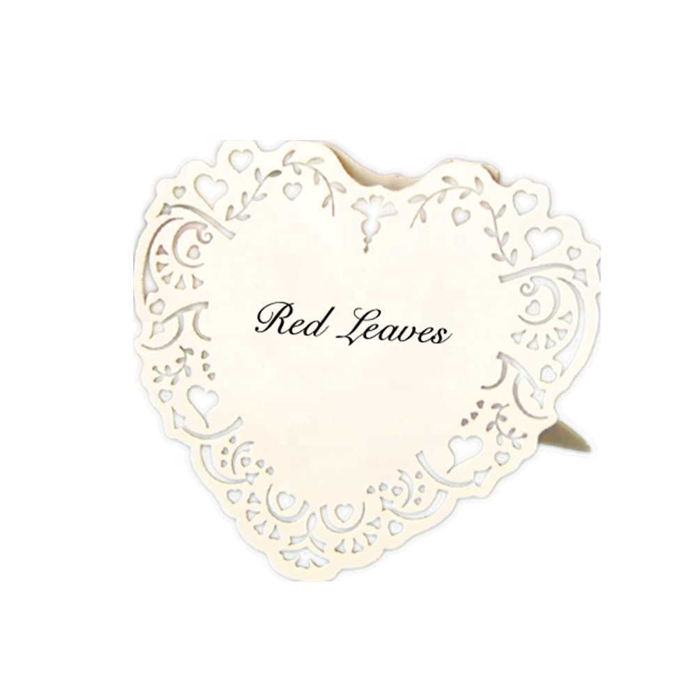 Wedding cutting heart shape design table numbers stands holder wholesale place card holder for wedding party table decoration